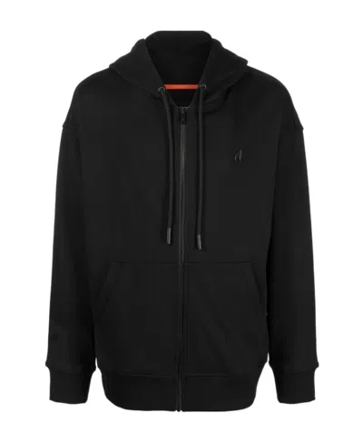 Moose Knuckles Long-sleeve Zip-up Hoodie In Black