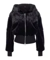 Moose Knuckles Hooded Jacket With Elasticized Waist And Pockets In Black