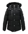 Moose Knuckles Women's "3q Canvas Down Jacket With Shear In Black