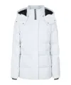 Moose Knuckles Cloud 3q Down Puffer Jacket With Removable Hood In White