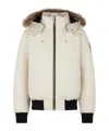 Moose Knuckles Long-sleeved Cotton Jacket In White