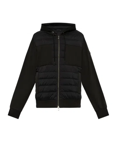 Moose Knuckles Long-sleeved Down Jacket In Black