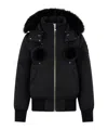 Moose Knuckles Long-sleeved Down Jacket In Black