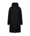 Moose Knuckles Macpeth Crop Puffer Jacket Milky Way In Black