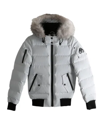 Moose Knuckles Long-sleeved Down Jacket In Gray