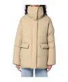 Moose Knuckles Katla Sand-coloured Quilted Down Jacket In Nude