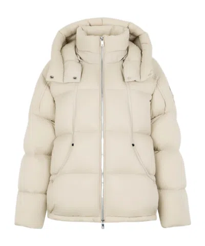 Moose Knuckles Long-sleeved Down Jacket In White