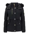Moose Knuckles Long-sleeved Hooded Cotton Suit In Black