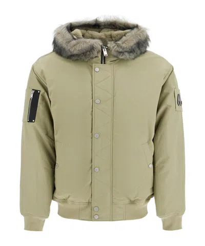Moose Knuckles Long-sleeved Hooded Cotton Suit In Nude