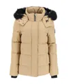 Moose Knuckles Long-sleeved Hooded Down Jacket In Nude