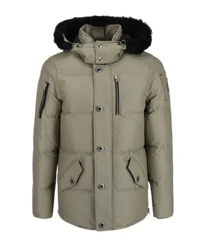 Moose Knuckles Long-sleeved Hooded Down Jacket In Nude