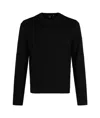 Moose Knuckles Long-sleeved Round-neck Sweater In Black