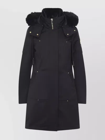 MOOSE KNUCKLES LONGLINE PARKA WITH FUR TRIM HOOD