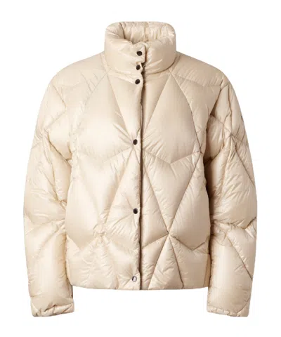 Moose Knuckles Long-sleeved Down Jacket In Alabaster Color