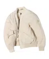 Moose Knuckles Long-sleeved Down Jacket In White