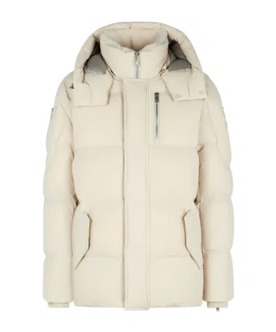 Moose Knuckles Long-sleeved Down Jacket In Neutral