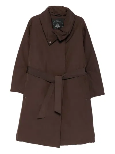 Moose Knuckles Lonsdale Long Wrap Jacket In Brown