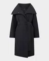 Moose Knuckles Lonsdale Long Wrap Jacket In Black