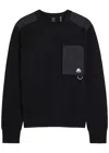 Moose Knuckles Lowan Panelled Knit Sweatshirt In Black