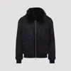 Moose Knuckles Ludo Gold Bomber Jacket In Black