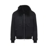 Moose Knuckles Padded Casual Jacket With Plush Fur Collar And Structured Silhouette In Black