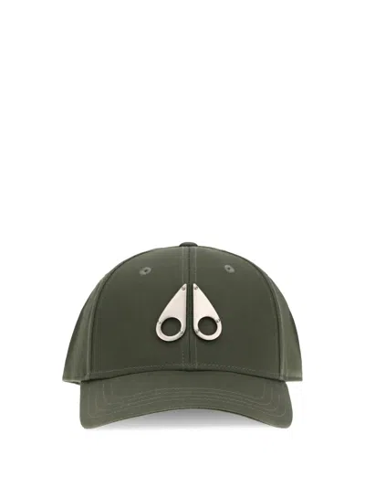 Moose Knuckles M31ma534 Logo-embroidered Cotton Baseball Cap In Green