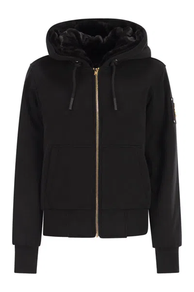 Moose Knuckles Madison Bunny - Padded Hoodie In Black
