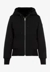 Moose Knuckles Cotton Blend Classic Bunny Jacket With Tonal Hood In Black
