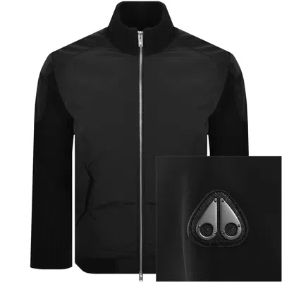 Moose Knuckles Magnus Knit Hybrid Jacket Black In Green