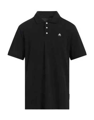 Moose Knuckles Man Polo Shirt Black Size L Cotton