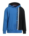 Moose Knuckles Man Sweatshirt Blue Size Xxl Cotton In Blue