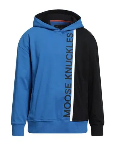 Moose Knuckles Man Sweatshirt Blue Size Xxl Cotton