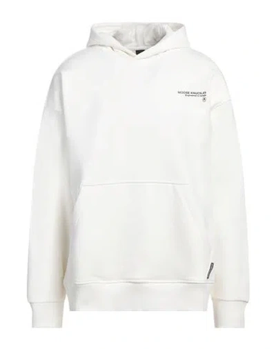 Moose Knuckles Man Sweatshirt White Size L Cotton