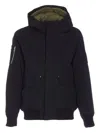 Moose Knuckles Mason Hooded Bomber Jacket In Black