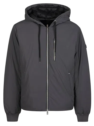 Moose Knuckles Matte Finish Down Jacket With Adjustable Hood In Black