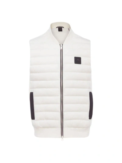 Moose Knuckles Explorer Down Waistcoat White In Grey