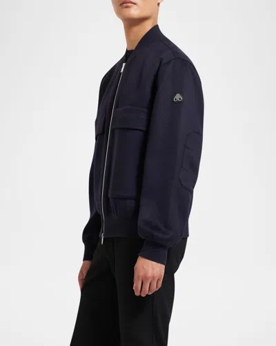 Moose Knuckles Men's Alder Bomber Jacket In Navy Wnavy