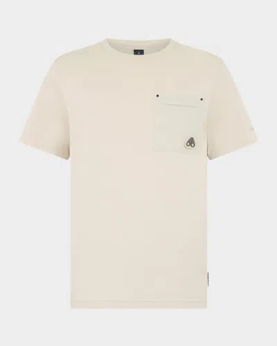 Moose Knuckles Men & Apos;s Dalon T-shirt With Logo Pocket In Pattern