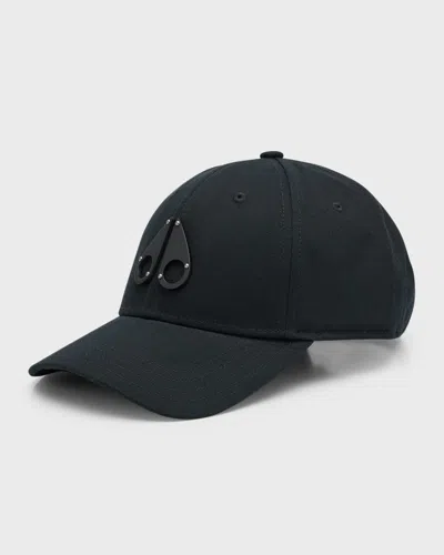 Moose Knuckles Men & Apos;s Logo Icon Baseball Cap In Black Black Logo