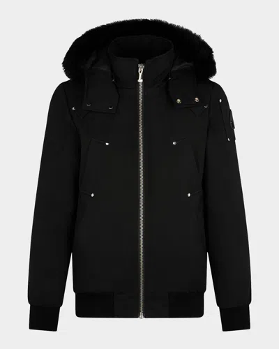 Moose Knuckles Zip-up Bomber Jacket In Nude