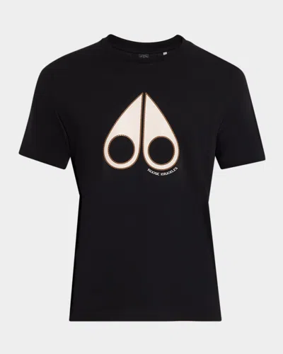 Moose Knuckles Logo-print T-shirt In Black