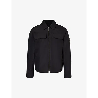 Moose Knuckles Men's Black - 292 Jacques Branded-hardware Regular-fit Shell Jacket