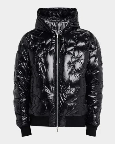 Moose Knuckles Men's Briar Hoodie Down Jacket In Black