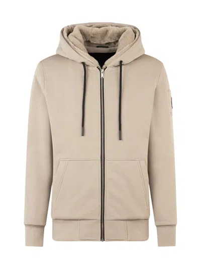Moose Knuckles Northdale Hooded Down Jacket In Neutral