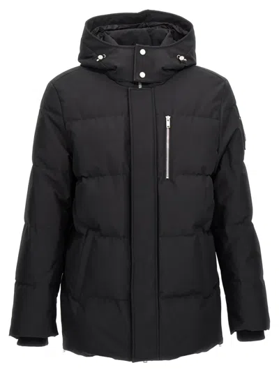 Moose Knuckles Cloud 3q Black Padded Parka In Metal