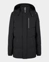 Moose Knuckles Hooded Puffer Jacket In Black