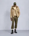 Moose Knuckles Men's Cloud Shearling Trim Bomber Jacket In Brown