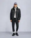 Moose Knuckles Men's Cloud Shearling Trim Bomber Jacket In Multi