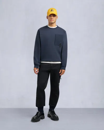 Moose Knuckles Men's Dalon Crew In Blue