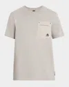 Shop Moose Knuckles Men's Dalon Pocket T-shirt In Dusk